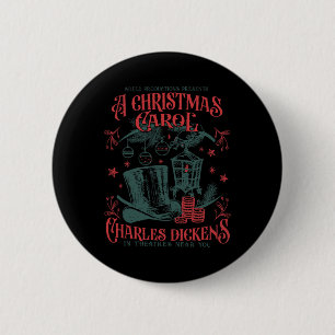 Badge Rond 5 Cm Vintage A Christmas Carol Xmas Light Academia Lite