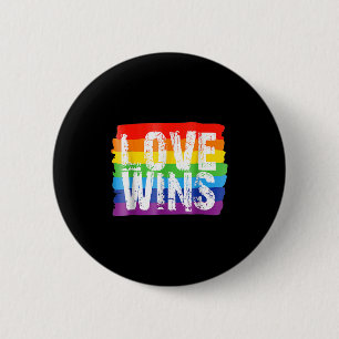 Badge Rond 5 Cm Vintage Amour Win Arc en Ciel de Paix Pride Lesbia