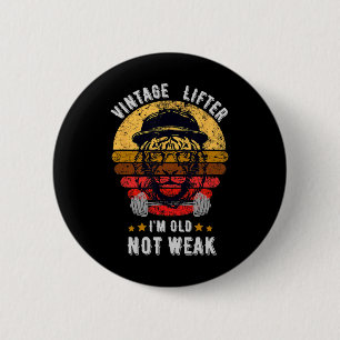 Badge Rond 5 Cm Vintage Ascenseur Je suis vieux pas faible
