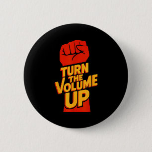 Badge Rond 5 Cm Vintage Augmentez Le Volume Pour Hommes Femmes