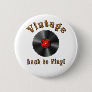 Badge Rond 5 Cm Vintage - Back to Vinyl, the record is back