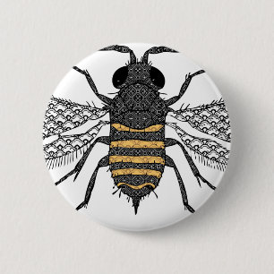 Badge Rond 5 Cm vintage bee