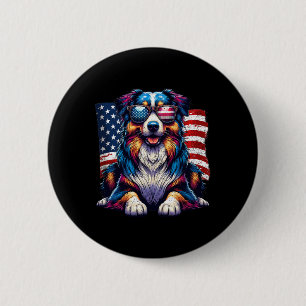 Badge Rond 5 Cm Vintage berger australien stupéfiant 4 juillet nou