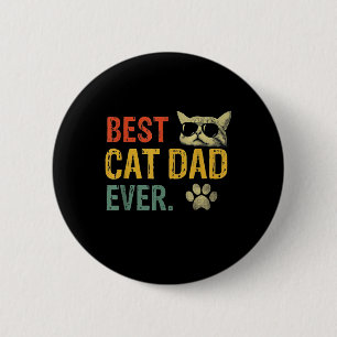 Badge Rond 5 Cm Vintage Best Cat Papa Ever Cat Cat Daddy Poison