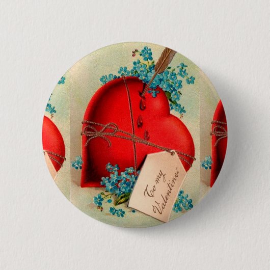 Badge Rond 5 Cm Vintage Big Red (Devant)