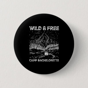 Badge Rond 5 Cm Vintage Camp Enterrement de Vie de Jeune Fille à l