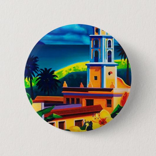 Badge Rond 5 Cm Vintage Cuba (Devant)