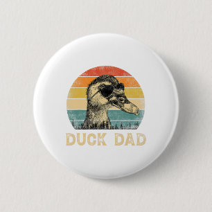 Badge Rond 5 Cm Vintage Duck Papa Duck Lovers Daddy Père #39 ; s J