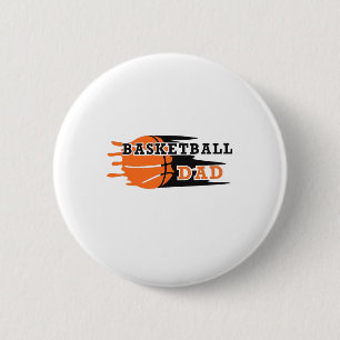 Badge Rond 5 Cm Vintage fière basket-ball papa Fête des pères bask