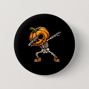 Badge Rond 5 Cm Vintage Funny Halloween Dancing Skeletons Éffrayan
