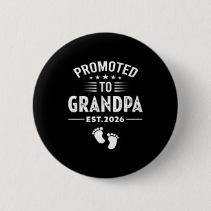 Badge Rond 5 Cm Vintage futur grand-père 2026 promu grand-papa