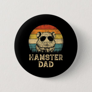 Badge Rond 5 Cm Vintage Hamster Papa Hamster Aimants Papa Père Pap