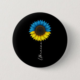 Badge Rond 5 Cm Vintage Je suis avec l'Ukraine Drapeau de l'Ukrain