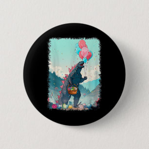 Badge Rond 5 Cm Vintage Kaiju Chemise de Pâques Kaiju Art japonais