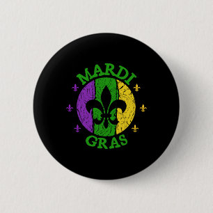 Badge Rond 5 Cm Vintage Mardi Gras Carnaval Vintage Retro Jester H