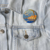 Badge Rond 5 Cm Vintage Menton CoTe D'azur (En situation)