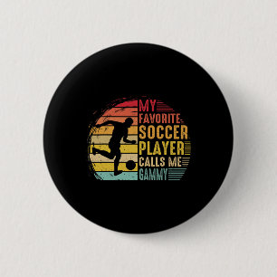 Badge Rond 5 Cm Vintage Mon Joueur De Football Préféré M'appelle P