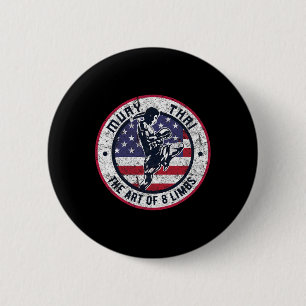 Badge Rond 5 Cm Vintage Muay Thai Karate Boxe Mélange Arts Martiau