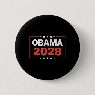 Badge Rond 5 Cm Vintage Obama 2028 Un drôle d'élection politique p
