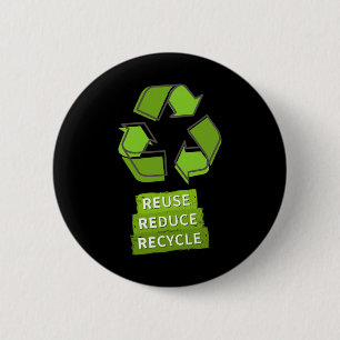 Badge Rond 5 Cm Vintage Recycle Logo Jour des terres Nature Planet