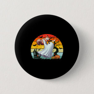 Badge Rond 5 Cm Vintage Retro Boo Ghost Hunger Squirrel Halloween
