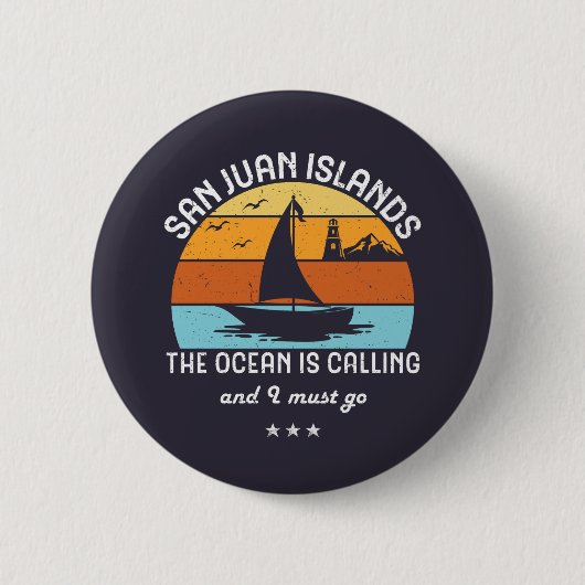 Badge Rond 5 Cm Vintage Retro San Juan (Devant)