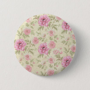 Badge Rond 5 Cm Vintage Rose rose rose floral
