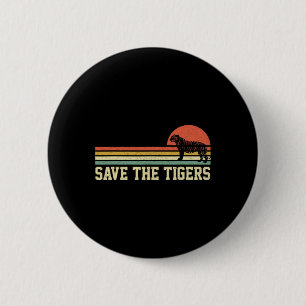 Badge Rond 5 Cm Vintage Sauvez Les Tigres T Chemise Cadeau Tigers