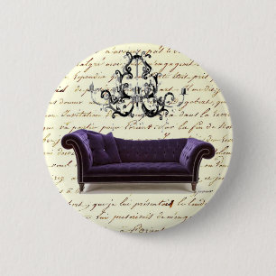 Badge Rond 5 Cm vintage scripts paris chandelier mariage