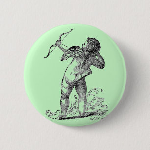 Badge Rond 5 Cm Vintage Valentine Cupid
