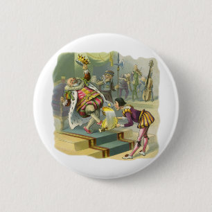 Badge Rond 5 Cm Vintage Vieux Roi Cole Nursery Rhyme Poème Chanson