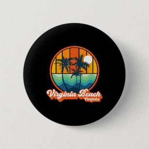 Badge Rond 5 Cm Vintage Virginia Beach Virginia Été 90s Plage S