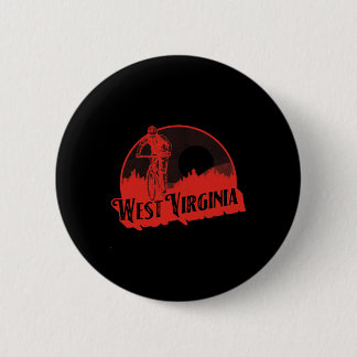 Badge Rond 5 Cm Vintage West Virginia Mountain Biker Eighties Biki