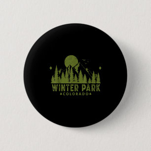 Badge Rond 5 Cm Vintage Winter Park Colorado Co Ski Mountain Outdo