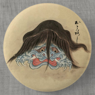 Badge Rond 5 Cm Vintage Yokai Otoroshi (Sawaki Scroll)