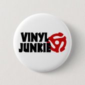 Badge Rond 5 Cm Vinyl Junkie (Devant)