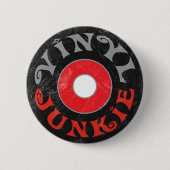 Badge Rond 5 Cm Vinyl Junkie (Devant)