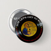 BADGE ROND 5 CM VINYLE D'INAUGURATION DE BARACK OBAMA (Devant & derrière)