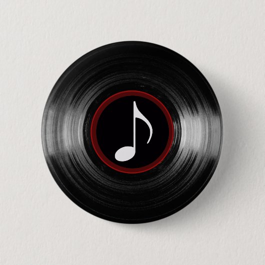 Badge Rond 5 Cm vinyle et note musicale (Devant)