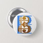 Badge Rond 5 Cm Viola en Alto Clef (Devant & derrière)