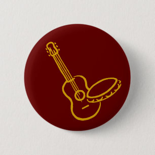 Badge Rond 5 Cm violão e pandeiro