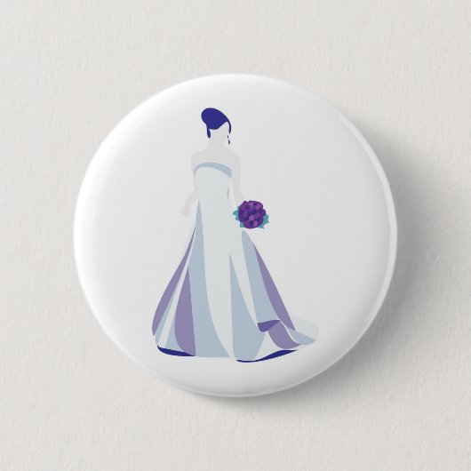 Badge Rond 5 Cm Violet Bouquet Bride (Devant)