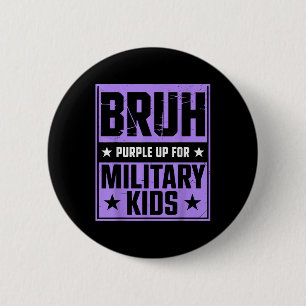 Badge Rond 5 Cm Violet Bruh Up Up For Military Kids Militaire Enfa