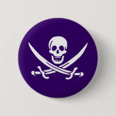 Badge Rond 5 Cm Violet Calico Jack (Devant)