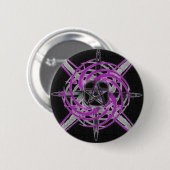 Badge Rond 5 Cm Violet de l'Étoile de feu (Devant & derrière)