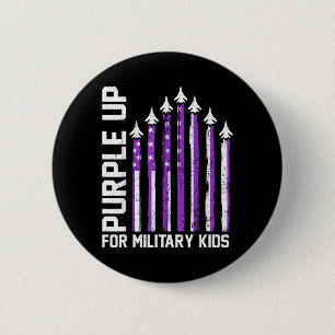 Badge Rond 5 Cm Violet pour les enfants de militaires tout-petit f
