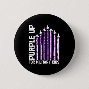 Badge Rond 5 Cm Violet pour les enfants de militaires tout-petits 