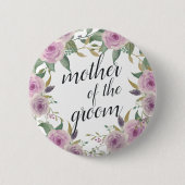 Badge Rond 5 Cm Violet & Sage Mère de la chambre (Devant)