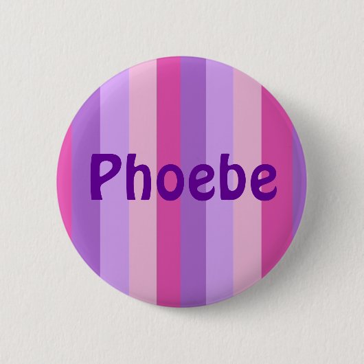 Badge Rond 5 Cm Violette rayée et magenta (Devant)