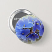 Badge Rond 5 Cm Violettes africaines bleues (Devant & derrière)